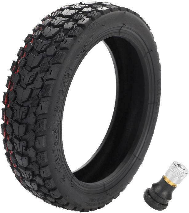 Tire - 8.5x2, 50/75-6.1 tire with Valve, Offroad / Winter / Snow, High Grip Tread - PBC40K0852F1