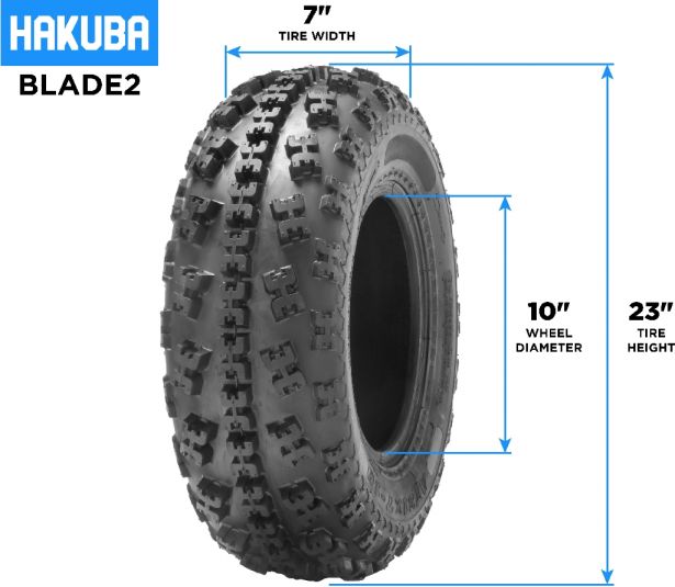 Tire - Hakuba Blade2 Offroad, 22x7-10, 4 Ply, ATV / UTV - 40A220710H - PBC4238EF1
