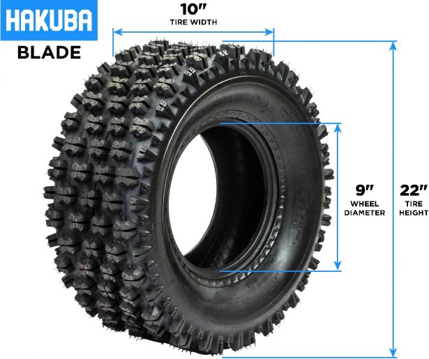 Tire - Hakuba Blade Offroad, 22x10-9, 4 Ply, ATV / UTV - 40A2209H - PBC4211EF1