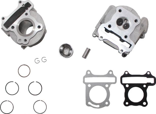 Top End Assembly - GY6, 50cc, Air Cooled, Complete Top End Assembly - 20A8957 - PBC1455F1