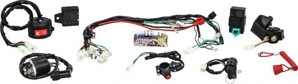 GIO 110P BLAZZER ATV Parts Universal Wiring Harness 50cc to 125cc 