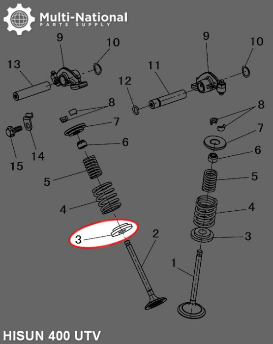 Valve Spring Plate - Hisun, 400-500cc, ATV/UTV - 20A2340 - PBC1612F1