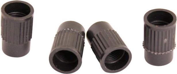Valve Stem Caps - Standard Black Plastic (Set of 4pcs) - 40A9045 - PBC3563F1