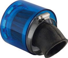 Air Filter - 35mm, Conical, Waterproof, Angled, Yimatzu Brand, Blue - 60A1352BU - PBC75F1
