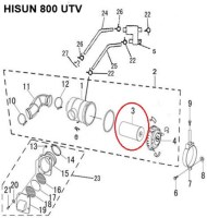Air Filter - 400cc, 500cc, 700cc, 800cc Hisun - 60A2580 - PBC48F1