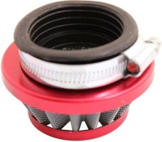 Air Filter - 44mm to 46mm, Conical, Small Stack (30MM), 2 Stroke, Yimatzu Brand, Red - 60P1170RD - PBC38F1