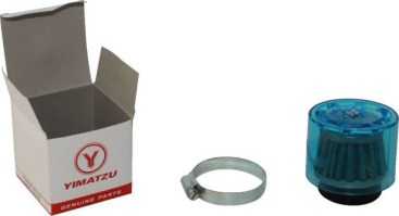 Air Filter - 44mm to 46mm, Conical, Waterproof, Straight, Yimatzu Brand, Blue - 60A1380BU - PBC95F1