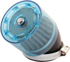 Air Filter - 58mm to 60mm, Conical, Waterproof, Angled, Yimatzu Brand, Blue - 60A1402BU - PBC51F1