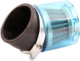 Air Filter - 58mm to 60mm, Conical, Waterproof, Angled, Yimatzu Brand, Blue - 60A1402BU - PBC51F1