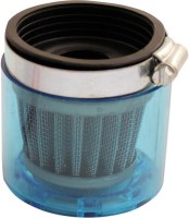 Air Filter - 58mm to 60mm, Conical, Waterproof, Straight, Yimatzu Brand, Blue - 60A1400BU - PBC43F1