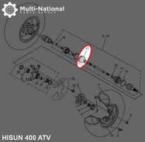 Axle Dust Cover - ATV/UTV, Hisun, 400-800cc - 70A4380 - PBC3408F1