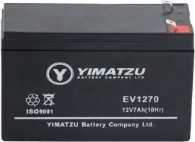 Battery - EV1207, 12V 7.0AH, Yimatzu T2 Terminals - PBCBATEV120F1