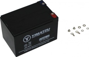 Battery - EV12120 / 6-DCM-12 / 6-DZM-12 / 6-FM-12, AGM, 12V 13Ah, Yimatzu, Threaded Terminals - BATEV12012 - PBC174EF1
