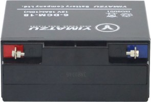 Battery - EV12180 / 6-DCM-18 / 6-DZM-18 / 6-FM-18, AGM, 12V 18Ah, Yimatzu, Nut & Bolt Terminals - BATEV12018 - PBC120EF1