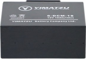 Battery - EV12180 / 6-DCM-18 / 6-DZM-18 / 6-FM-18, AGM, 12V 18Ah, Yimatzu, Nut & Bolt Terminals - BATEV12018 - PBC120EF1