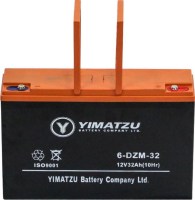 Battery - EV12320 / 6-DCM-32A / 6-DZM-32A / 6-FM-32A, AGM, 12V 35Ah, Yimatzu, Threaded Terminals - BATEV12032A - PBC84EF1