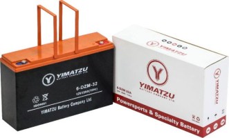 Battery - EV12320 / 6-DCM-32A / 6-DZM-32A / 6-FM-32A, AGM, 12V 35Ah, Yimatzu, Threaded Terminals - BATEV12032A - PBC84EF1
