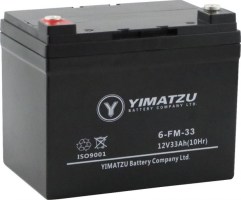 Battery - EV12330 / 6-DCM-33 / 6-DZM-33 / 6-FM-33, AGM, 12V 33Ah, Yimatzu, Threaded Terminals - PBCBATEV1F1