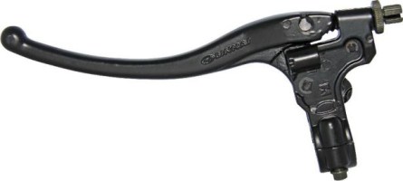 Brake Lever - Right Hand, Aluminum, Black, 150cc to 400cc, ATV, Dirt Bike, 300cc, 2x4, 4x4 and 4x4 IRS - LVR3385BK - PBC2977F1