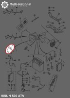 Brake Light Switch - ATV/UTV, 400cc to 800cc, Hisun, Rear Brake - 10A8840 - PBC2050F1