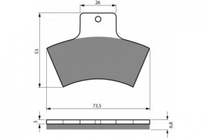 Brake Pads - FA270, 50cc to 250cc - 90A1013 - PBC755F1