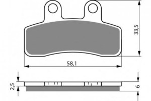 Brake Pads - FA448, 50cc to 250cc - 90A1006 - PBC702F1