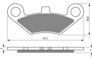 Brake Pads - FA453, 400-800cc, ATV - 90A1045 - PBC776F1