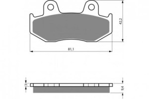 Brake Pads - FA92, FA323, 50cc to 250cc - 90A1004 - PBC691F1