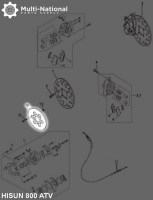 Brake Rotor - 4 Bolt 170mm 62mm Brake Disc, ATV, 800cc, Hisun - 90A2086 - PBC712F1