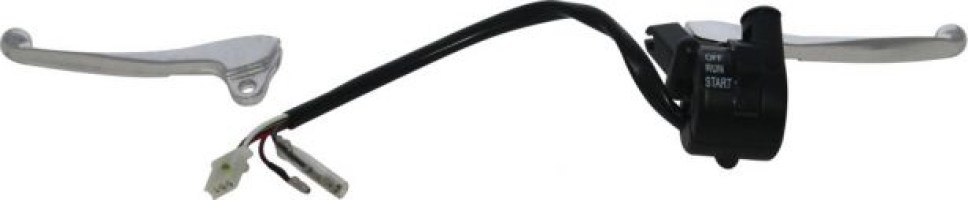 Brake & Clutch Lever Set - Yamaha PW50, Throttle Housing and Control Switch - LVR4000 - PBC2970F1