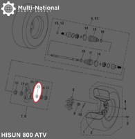 Bushing - 30x38x10.5, 400cc, 500cc, 700cc, 800cc Hisun - BSH303810 - PBC145F1