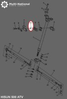 Bushing - 8x14x43.5, Front Upper Swing Arm, XY1100, Chironex 1000cc, 1100cc, Hisun 400-700cc - BSH081443 - PBC235F1