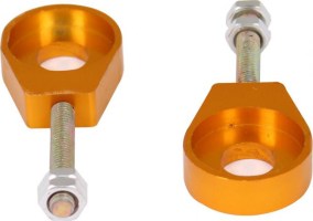 Chain Tensioners - Chain Adjuster, Gold, CNC Machined, 50cc to 250cc, 2 pcs - 70A9720GD - PBC1161F1