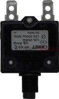 Circuit Breaker - Push Button, 15A, HT-01C, 125/250VAC, 32/50VDC - 60A9615 - PBC2337F1