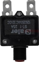 Circuit Breaker - Push Button, 25A, ST-1, 125/250VAC, 32VDC - 60A9525 - PBC2212F1