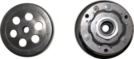 Clutch - Drive Pulley with Clutch Bell, Yamaha, 125cc, 16 Spline - 30A3708 - PBC1235F1