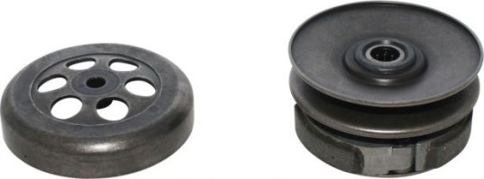 Clutch - Drive Pulley with Clutch Bell, Yamaha, 50cc, 2 Stroke, 16 Spline - 30A3704 - PBC1242F1