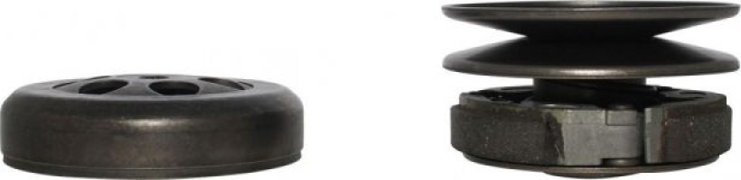 Clutch - Drive Pulley with Clutch Bell, Yamaha, 50cc, 2 Stroke, 16 Spline - 30A3704 - PBC1242F1