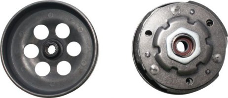 Clutch - Drive Pulley with Clutch Bell, Yamaha, 50cc, 2 Stroke, 16 Spline - 30A3704 - PBC1242F1
