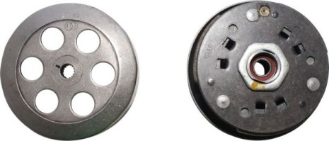 Clutch - Drive Pulley with Clutch Bell, Yamaha, MIO 110, 16 Spline - 30A3707 - PBC1260F1