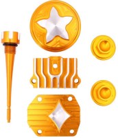 Cylinder Head Cover Set - 125cc, CNC, Performance, 6pc, Gold - 20A2610GD - PBC1648F1