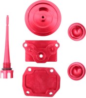 Cylinder Head Cover Set - 125cc, CNC, Performance, 6pc, Red - 20A2610RD - PBC1623F1