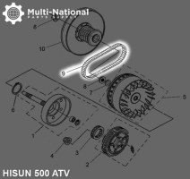 Drive Belt - V-Belt, Long Case, 911.5-31.5-28, ATV, Hisun, 500-700cc - 30A7552 - PBC1613F1