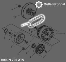 Drive Belt - V-Belt, Long Case, 911.5-31.5-28, ATV, Hisun, 500-700cc - 30A7552 - PBC1613F1