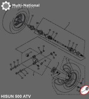 Dust Covers - Wheel Caps, ATV, Hisun, 400-800cc (1pc) - 70A4940 - PBC3450F1