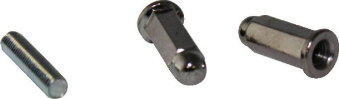 Exhaust Stud and Cap Nut - 7mm set (4pcs) - HWN9907 - PBC2909F1