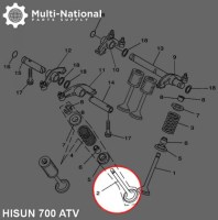 Exhaust Valve - ATV, Hisun, 700cc - 20A2583 - PBC1486F1