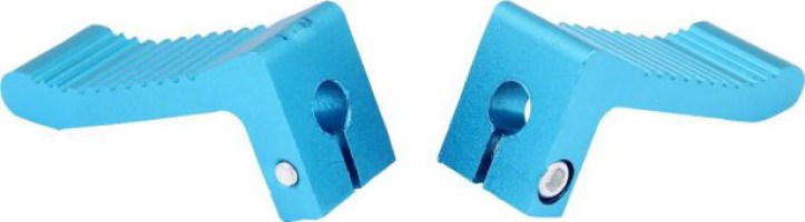 Foot Pegs - Blue, Dirt Bike, CNC, (2 pc set) - 40D5030BU - PBC586F1