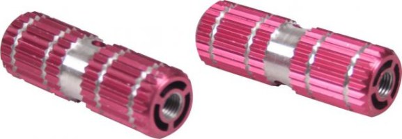 Foot Pegs - Dirt Bike, Red, CNC, (2 pc set) - 40D5020RD - PBC502F1