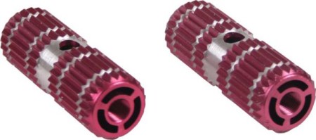 Foot Pegs - Dirt Bike, Red, CNC, (2 pc set) - 40D5020RD - PBC502F1